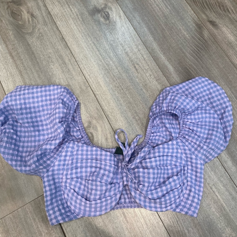 Wild Fable Purple Checkered Top